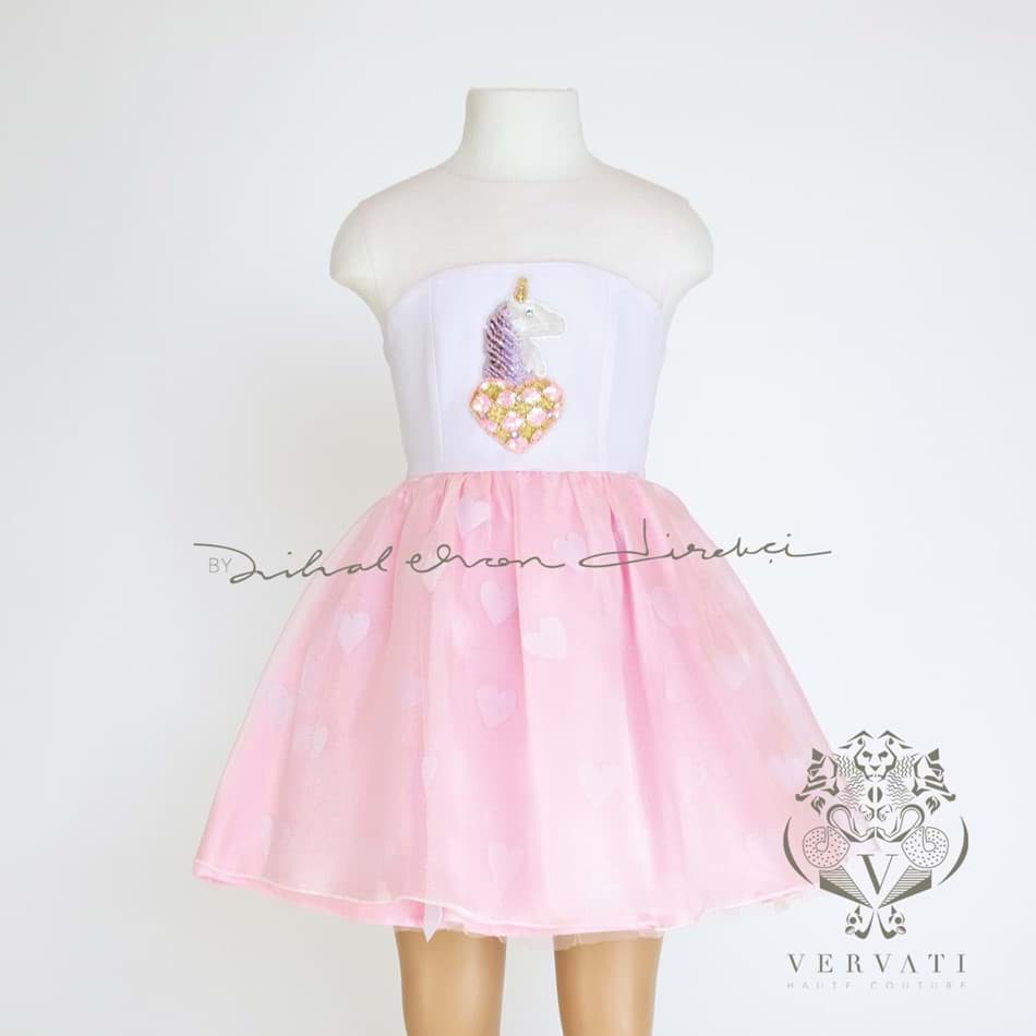 Picture of UNICORN AND HEART DETAİLED DRESS