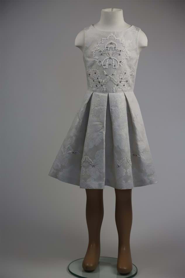 Picture of SLEEVLESS BROCAD DRESS WITH HANDMADE EMBROIDERY