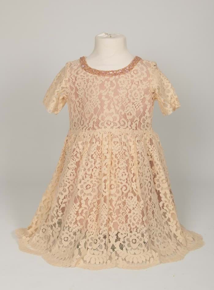 Picture of COLLAR EMBROIDERED LACE DRESS